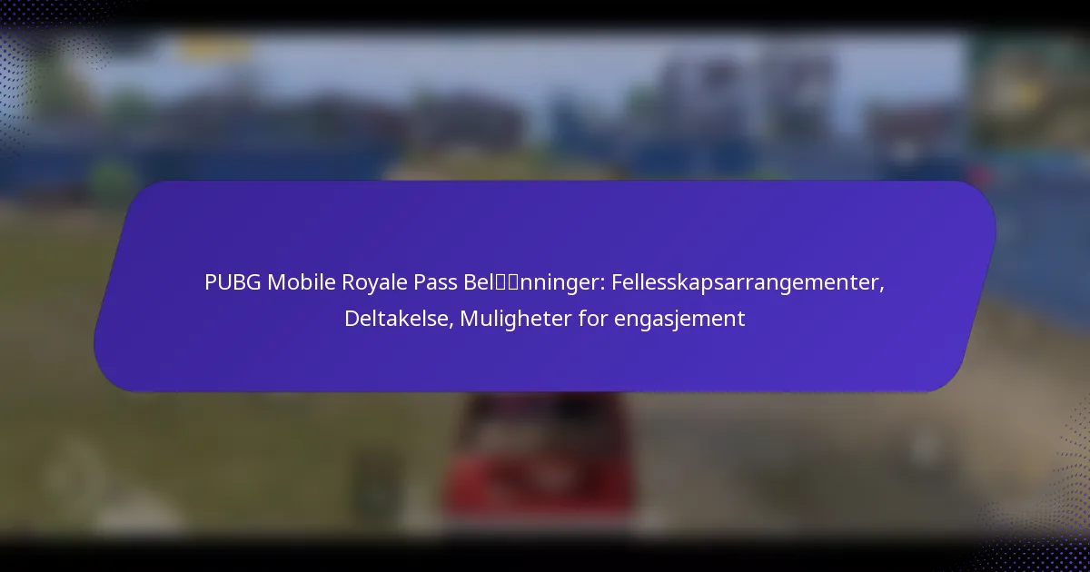 PUBG Mobile Royale Pass Belønninger: Fellesskapsarrangementer, Deltakelse, Muligheter for engasjement