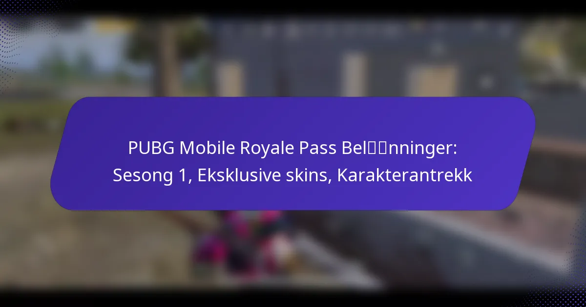 PUBG Mobile Royale Pass Belønninger: Sesong 1, Eksklusive skins, Karakterantrekk