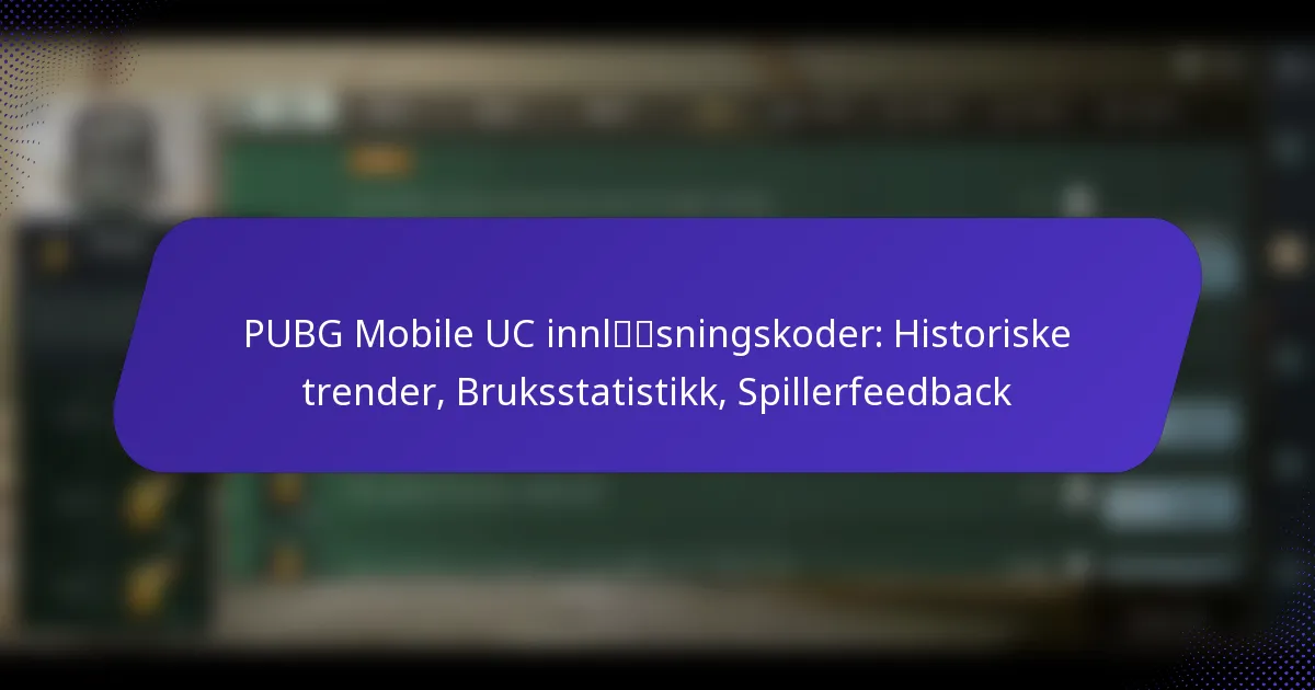 PUBG Mobile UC innløsningskoder: Historiske trender, Bruksstatistikk, Spillerfeedback