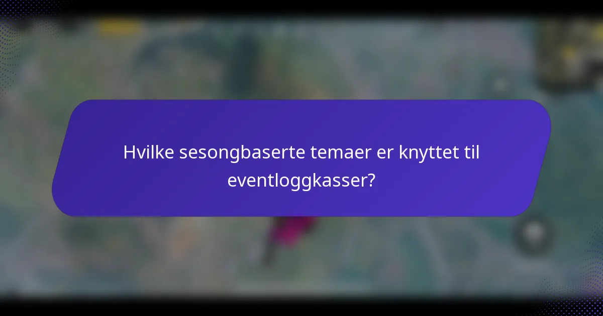 Hvilke sesongbaserte temaer er knyttet til eventloggkasser?