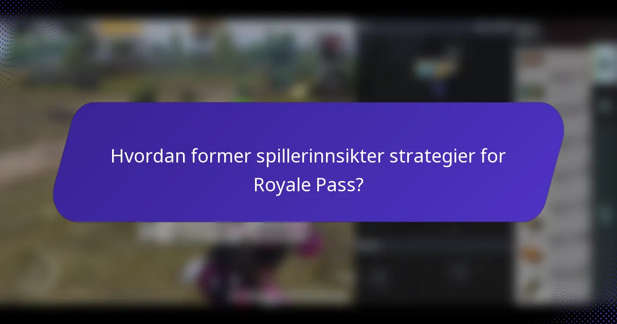 Hvordan former spillerinnsikter strategier for Royale Pass?