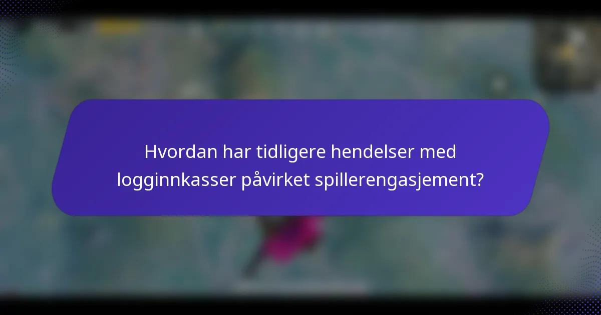 Hvordan har tidligere hendelser med logginnkasser påvirket spillerengasjement?